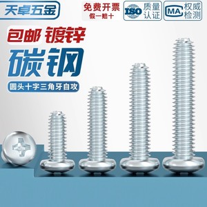Tianzhuo Hardware Self-Tapping <b>Screws</b> M2 <b>M3</b> M4 M5 M6 Cross Head Galvanized Pan Head Metric 8.8 Grade A - Product Image 4