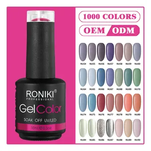 Roniki Hars Glitter Zeer Goede Nagelgellak Originele Kleur Nagelgel Private Label Weken Van Geurloze Uv-Gel Nagellak