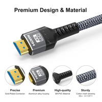 Câble HDMI 2.1 ZONG 8K 32,4 Gbps avec gaine en PVC 0,5m-10m Câble vidéo haute vitesse