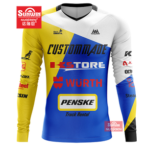 Sublimación personalizada <span class=keywords><strong>de</strong></span> alta calidad BMX Jersey 100% malla <span class=keywords><strong>de</strong></span> poliéster Motocro Motocross Racing Jersey para hombres - Product Image 5