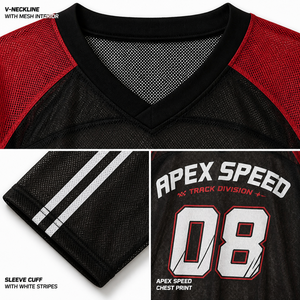 เสื้อเจอร์ซีย์ตาข่ายแขนยาวทรงโอเวอร์ไซส์สำหรับผู้หญิง สไตล์ฟุตบอล Y2K สตรีทแวร์ เสื้อสำหรับวันแข่งขัน - Product Image 4