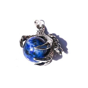 Ciondolo zodiacale con artiglio di aquila 12mm sfera rotonda di quarzo ciondolo di pietra naturale con artiglio di aquila per collana orecchini creazione di gioielli - Product Image 6