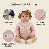Poupées reborn en vinyle de 20 pouces - Jouet éducatif en peluche pour enfants