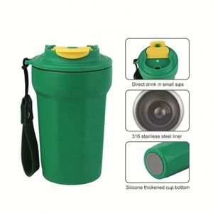 Vaso Térmico Personalizable para Regalo Empresarial, 480ml (16oz), Reutilizable, con Tapa Abatible y Asa de Transporte, Ideal para Fiestas - Product Image 4