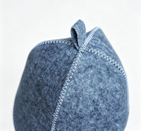 Chapeau de sauna en laine douce de qualité supérieure, chapeau de banya en feutre durable, protection thermique pour la tête pour le sauna et le bain