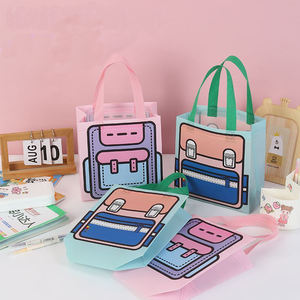 Bolsa de mano no tejida de soldadura ultrasónica, bolsas de regalo reutilizables promocionales, bolsas de mano brillantes de golosinas bonitas no tejidas - Product Image 3