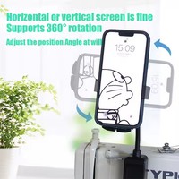 Support de téléphone portable réglable à 360° à une touche, bras flexible, support de téléphone mobile avec base magnétique pour machine à coudre antichoc