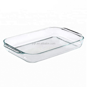Plats à <span class=keywords><strong>four</strong></span> en verre borosilicate résistant <span class=keywords><strong>au</strong></span> <span class=keywords><strong>four</strong></span> / assiette en verre / <span class=keywords><strong>plaque</strong></span> à pâtisserie en verre - Product Image 3