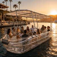 Bateau de tourisme transparent de grande capacité pour 16 passagers, idéal pour les projets de stations balnéaires et de zones touristiques