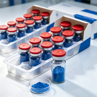 Poudre de Tripeptide-1 de Cuivre GHK-Cu à 99% de pureté, matière première cosmétique, poudre lyophilisée 30mg 50mg, approvisionnement direct usine