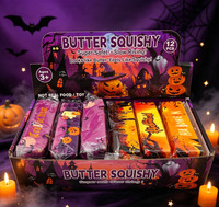 Jouets anti-stress populaires à récupération lente en forme de bâtonnets de beurre, de petits pains d'Halloween et de citrouilles pour Halloween et Noël