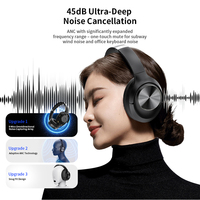 Nouveauté Casque sans fil J25 BT6.0 avec FF+FB+ENC 9 microphones ANC Réduction de bruit 40dB+ENC Casque d'appel