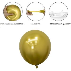 Ballons métalliques multicolores 35 cm gonflables à l'air ou à l'hélium pour décorations d'anniversaire - Product Image 4