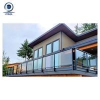 Rampe de balcon et garde-corps d'escalier modernes en aluminium pour projets d'appartements