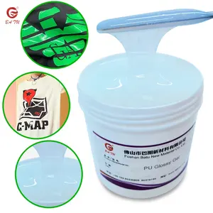 Factory direct sale silk screen water based PU glossy gel for garments printing transparent glossy gel for coating