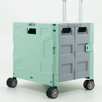 Vente chaude Camping Trolley Coffre de voiture avec roues Portable Épicerie Supermarché Shopping Organisation Bagages avec couvercle