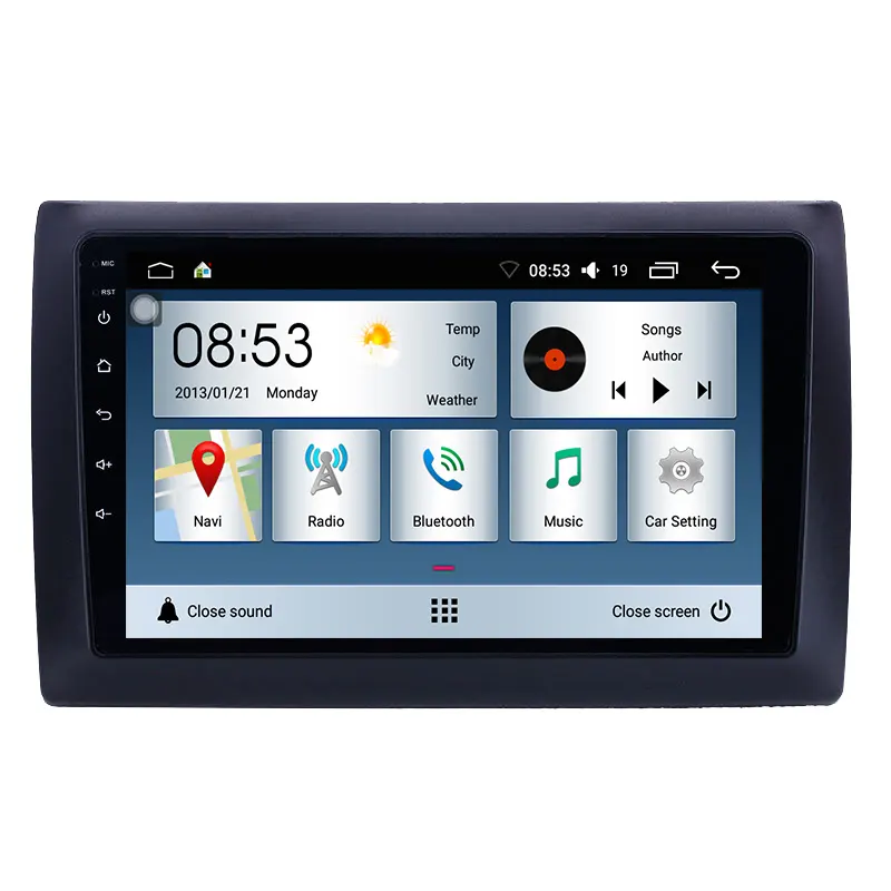 Kit multimídia automotivo android, para fiat stilo, 2010-2018, navegação gps, com dvd, rádio, entretenimento, unidade principal