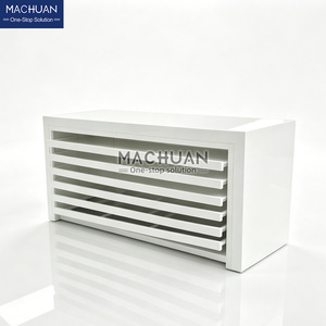 White Lacquer Blinds Drawer Display Cabinet Dust Proof <strong>Thin</strong> Pull Out <strong>Shelves</strong> for House Customization Store - Product Image 4