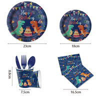 Nouvel ensemble de vaisselle de fête transfrontalière FEIQU : Assiettes en carton, gobelets en papier, pour la Saint-Valentin, Pâques, anniversaires et fêtes à thème crème glacée