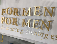 Letra de canal de Metal de alta calidad, Letra de señal de espejo dorado, letras de acero inoxidable fabricadas en 3D para tienda