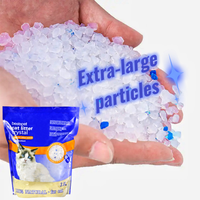Litière pour chat en cristaux de granulométrie large, absorbante et désodorisante, en silicone, sans odeur, pour animaux de compagnie