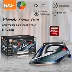 Plancha de Vapor Eléctrica RAF de 2600W con Suela de Cerámica, Ráfaga de Vapor de 120g, Protección contra Sobrecalentamiento y Función de Pulverización de Agua - Product Image 4