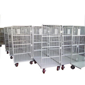 उच्च प्रदर्शन भारी शुल्क रोल पिंजरे के साथ उच्च प्रदर्शन भारी क्षमता वाले फोल्डेबल भंडारण चार-पहिया अरंडी पहियों के साथ - Product Image 6