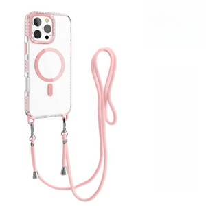 เคสโทรศัพท์แม่เหล็กพร้อมสายคล้องกันกระแทก หนา 2.0 มม. วัสดุ PC ใส แบบสะพายข้าง สำหรับ iPhone 15 16 12 13 14 Pro Max - Product Image 4