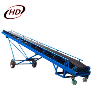 Transportador de cinta móvil inclinado de grava de larga distancia portátil de alta calidad con tolva de entrada - Product Image 5