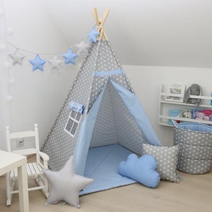 Juguete Deportivo <span class=keywords><strong>para</strong></span> Niños, Pequeña Casa de Juegos de Lona de Algodón, Tipi Indio <span class=keywords><strong>para</strong></span> Niños Hecho de Lona - Product Image 3