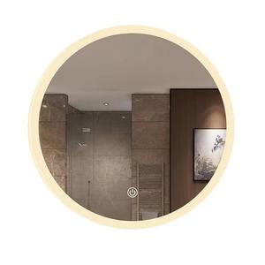 <span class=keywords><strong>Espejo</strong></span> LED <span class=keywords><strong>redondo</strong></span> Circular montado en la pared retroiluminado <span class=keywords><strong>con</strong></span> iluminación desempañadora inteligente personalizada <span class=keywords><strong>con</strong></span> pantalla táctil para baños u hoteles - Product Image 4