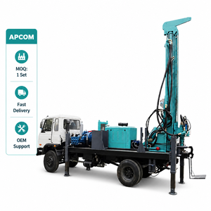 เครื่องเจาะบ่อน้ำแบบติดตั้งบนรถตีนตะขาบ APCOM ระบบไฮดรอลิกแบบหมุน ใช้เครื่องยนต์ดีเซล สำหรับงานเจาะบ่อน้ำลึกแบบหนัก - Product Image 1
