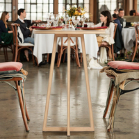 Petite table de bar en bois massif de conception minimaliste moderne nordique quantité minimale de commande pour la décoration d'événement de fête de mariage
