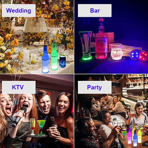 Bán buôn Neon chiếu sáng Led Light Bar Coaster nhãn rượu uống Sticker chai thủy tinh cho khuyến mại Nguồn cung cấp bên - Product Image 6