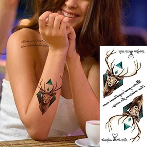Tatuaje realista ambiental colorido CMYK mar serie animales Mandala <span class=keywords><strong>flores</strong></span> temporal cuerpo arte tatuaje pegatina - Product Image 3