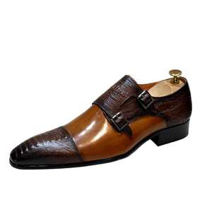 Zapatos de Vestir Casuales de Piel Vacuna de Lujo para Hombre - Diseño con Hebilla, Estilo Oxford Elegante para Negocios - Product Image 2