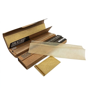 HermitCrab-Ace Ultra Thin 10g Custom Brown King Size Tobacco Leaves Cigarette Rolling Paper with tips - Product Image 3