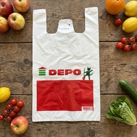 Sacs en plastique jetables robustes pour courses, sacs de transport pour supermarchés, sacs personnalisés imprimés