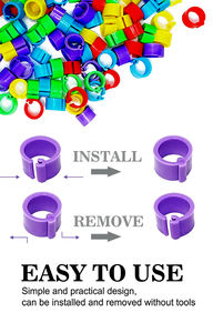 TOPHONESTY 8mm 10mm Plastic Vogelringen voor Duiven, Serienummer, Kleurrijk, Beenbanden, Huishoudelijk Gebruik, Nieuwe Staat, 1 Jaar Garantie - Product Image 5