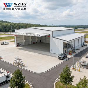 Hangar de Aviación de Acero Galvanizado por Inmersión en Caliente Personalizado, Económico para Jets Privados - Product Image 1