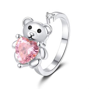 Anillo Inquieto Rotatable Bear Zircon <b>Ring</b> Jewellery <b>Spinner</b> <b>Ring</b> Spinning Rotating Adjustable Fidget <b>Ring</b> <b>Spinner</b> for Anxiety - Product Image 5