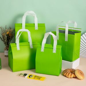 Sac isotherme de livraison en aluminium à double poignée, sac isotherme non tissé pour le transport de denrées alimentaires lourdes - Product Image 2