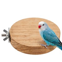 Support pour oiseaux en bois massif de pin avec design anti-évasion, non toxique et sûr, facile à installer pour perchoir, jouer et se reposer aux perroquets