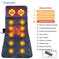 Matelas de massage Ningde Crius Shiatsu à vibration, chauffage infrarouge, physiothérapie, 10 moteurs, électrique, yoga, étirement, personnalisable