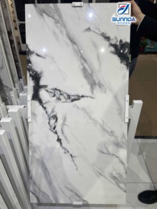 60x120 sang trọng cao <span class=keywords><strong>Glossy</strong></span> Sứ đánh bóng đá cẩm thạch gạch lát sàn Vàng tráng men phòng khách tường gạch - Product Image 4