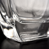 Bouteille en verre transparente vide pour diffuseur de parfum, forme carrée, 100 ml, 200 ml, avec coupelle
