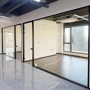 Cloison en verre trempé panoramique, épaisseur 12 mm, design moderne pour bureau, salle <span class=keywords><strong>de</strong></span> réunion, hôtel, extérieur - Product Image 2