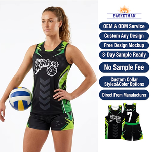 <span class=keywords><strong>Set</strong></span> Professionale di Maglie da <span class=keywords><strong>Pallavolo</strong></span> Personalizzate, Canotta Sublimata, Uniforme di Squadra 160g ad Asciugatura Rapida, Kit Pro-Elite Spiker, 1 <span class=keywords><strong>Set</strong></span> MOQ - Product Image 1