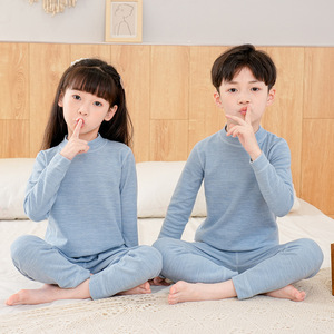 Pigiami da notte per bambini con biancheria intima termica lunga e spessa <span class=keywords><strong>invernale</strong></span> per bambini 2 pezzi - Product Image 3