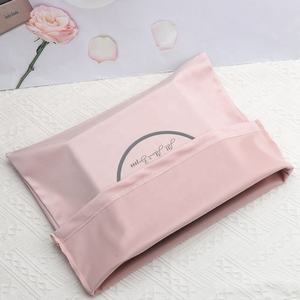 Pochette de rangement pour vernis à ongles en velours rose épais imprimé de logo personnalisé bijoux boucle d'oreille anneau collier bijoux vêtements chaussures sac - Product Image 3